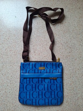 Bolso CH Carolina Herrera Azul Dorado