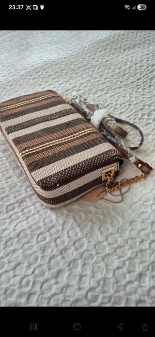 Bolso Sfera rayas tipo clutch