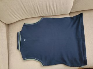 Polo sin mangas Adidas mujer azul