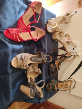 Lote de 4 pares de zapatos de mujer