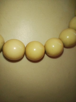 Collana vintage perle preziose beige