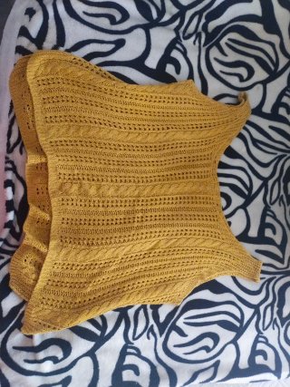 Jersey de punto amarillo talla única