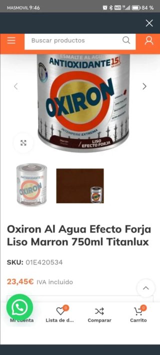 Lote 3 botes Oxiron Marrón Efecto Forja