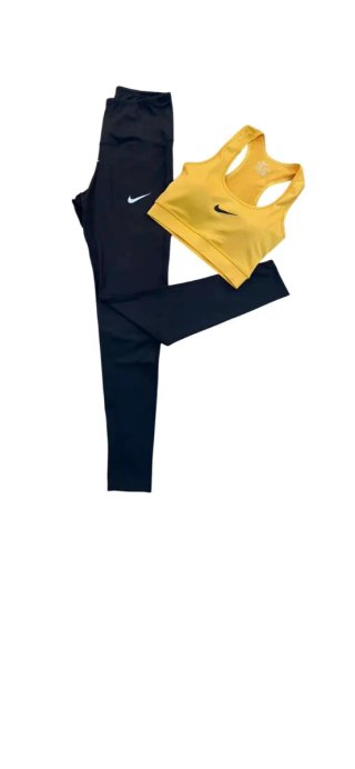 Conjunto Nike: Top y Leggings Negros