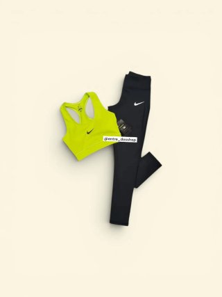 Conjunto Nike: Top y Leggings Negros