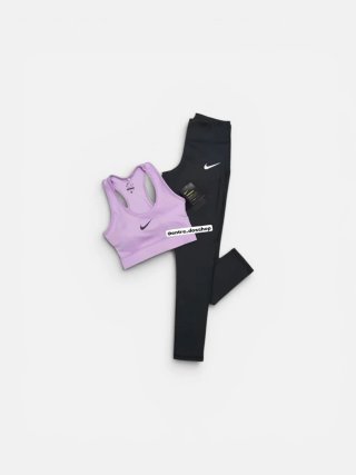 Conjunto Nike: Top y Leggings Negros
