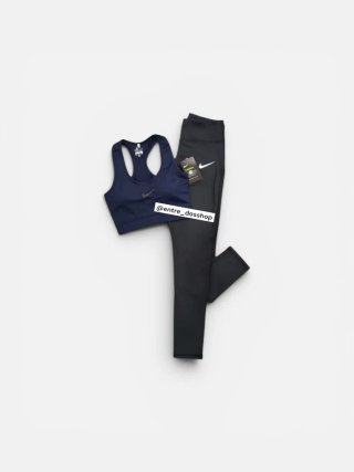 Conjunto Nike: Top y Leggings Negros