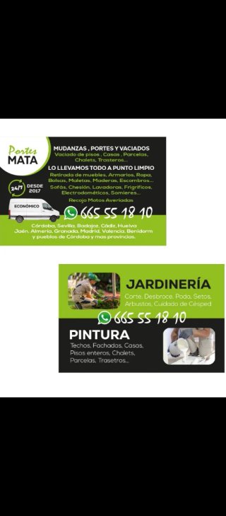 Portes y mudanaz buenos presio y  Baratos