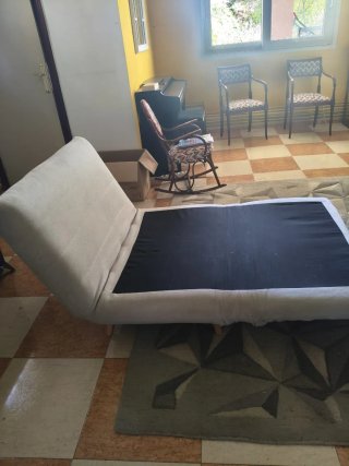 Sofá cama individual gris claro - 3 posiciones