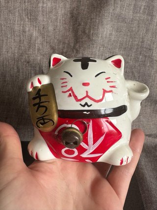 Maneki Neko Gatto Portafortuna Campanellino