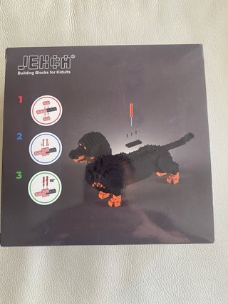 Jekca Bloques de construcción perro salchicha