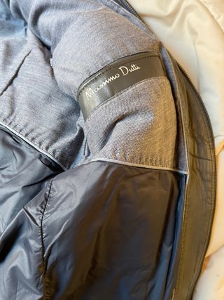Chaqueta de piel gris