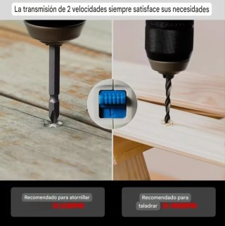 Taladro Atornillador Inalámbrico (2 Baterías)