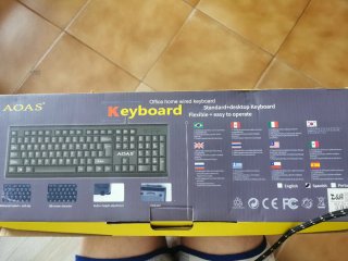 Teclado AOAS Negro Ordenador y Videoconsolas