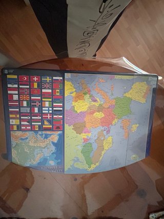 Sobremesa escritorio -Mapa Europa con banderas