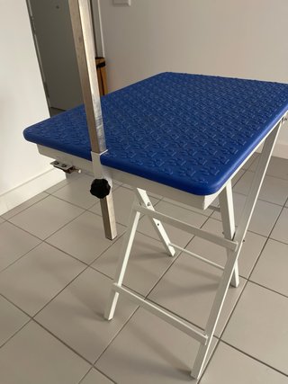 Mesa Peluquería Canina Pequeña Azul