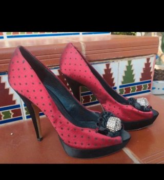 Conjunto Menbur: Bolso y Tacones Talla 40