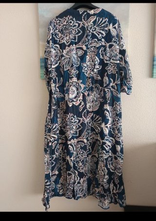 Vestido Couchel talla 52 estampado azul