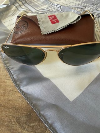 Occhiali Ray-Ban Aviator Oro  verde