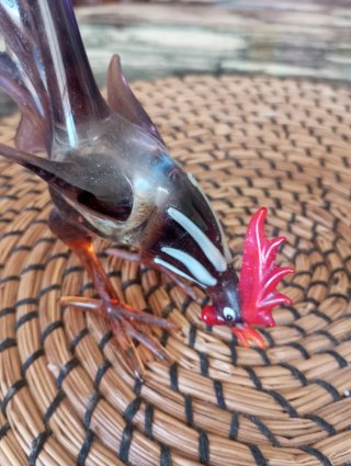 Figura Gallo Cristal Artesanal México
