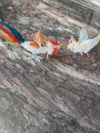 Figura Gallo Cristal Artesanal México
