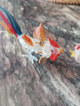 Figura Gallo Cristal Artesanal México