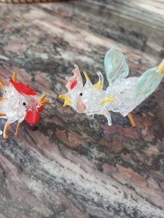 Figura Gallo Cristal Artesanal México