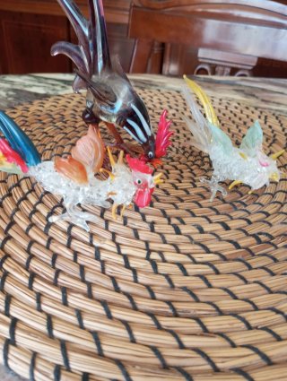 Figura Gallo Cristal Artesanal México