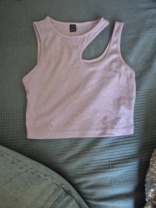 Top SHEIN Morado Asimétrico Talla XS