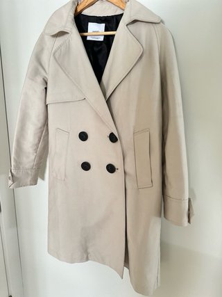 Gabardina oversize Mango Talla S Beige