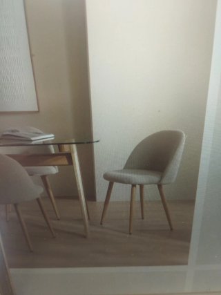 4 Sillas Tapizadas Beige