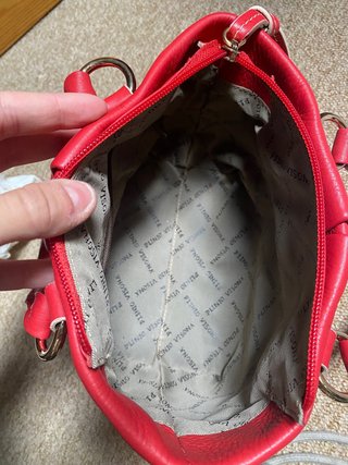 Bolso de cuero rojo Visona