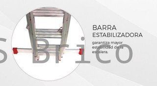 Escalera Aluminio 3x9 - 2,5+2,5+2,5 M - 66x25mm