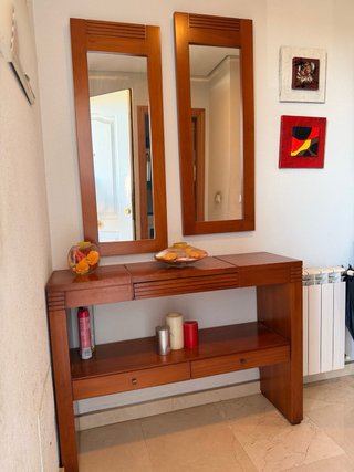 Recibidor y 2 Espejos Madera