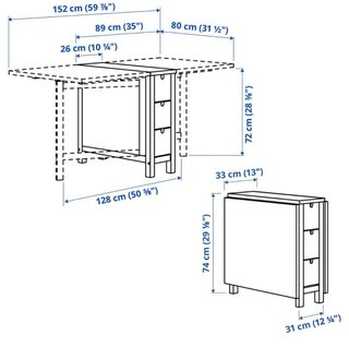 Tavolo ribaltabile Norden IKEA Betulla