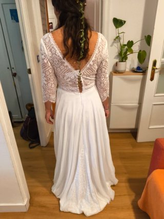 Vestido Novia Boho Encaje sin estrenar