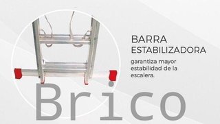 Escalera Aluminio 2x13 - 3,5+3,5 M - 66x25mm