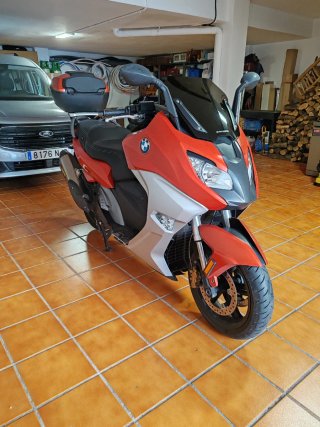 BMW C650 Sport Maxi Scooter Naranja/Plata