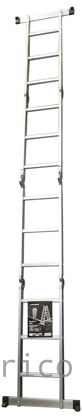 Escalera Multisusos Aluminio Profesional 4x3 Peldaños - 10085