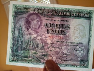 2 Billetes correlativos 500 Pesetas 1928 de España