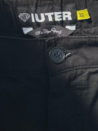 IUTER Pantalone Cargo Tecnico Nero Taglia 32