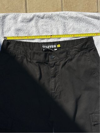 IUTER Pantalone Cargo Tecnico Nero Taglia 32
