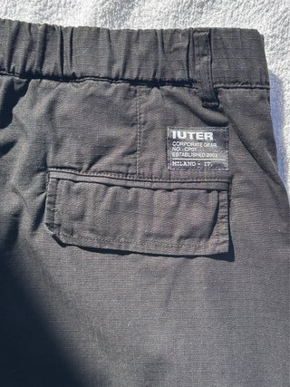 IUTER Pantalone Cargo Tecnico Nero Taglia 32