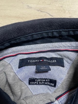 Tommy Hilfiger Polo S Grigio/Blu Custom Fit