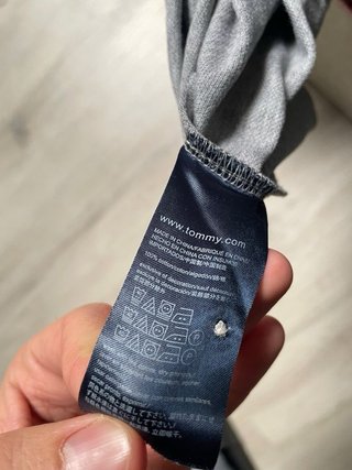 Tommy Hilfiger Polo S Grigio/Blu Custom Fit