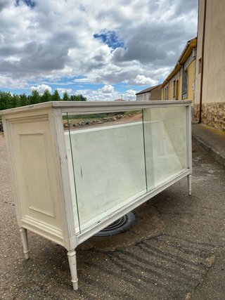 Mostrador madera y cristal tienda