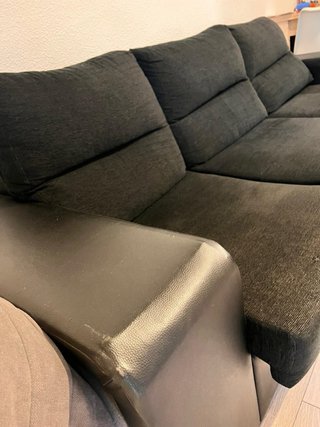 Sofá chaiselongue negro