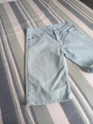 Pantalón corto Zara Talla S Azul Claro