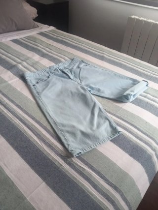 Pantalón corto Zara Talla S Azul Claro