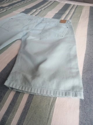 Pantalón corto Zara Talla S Azul Claro